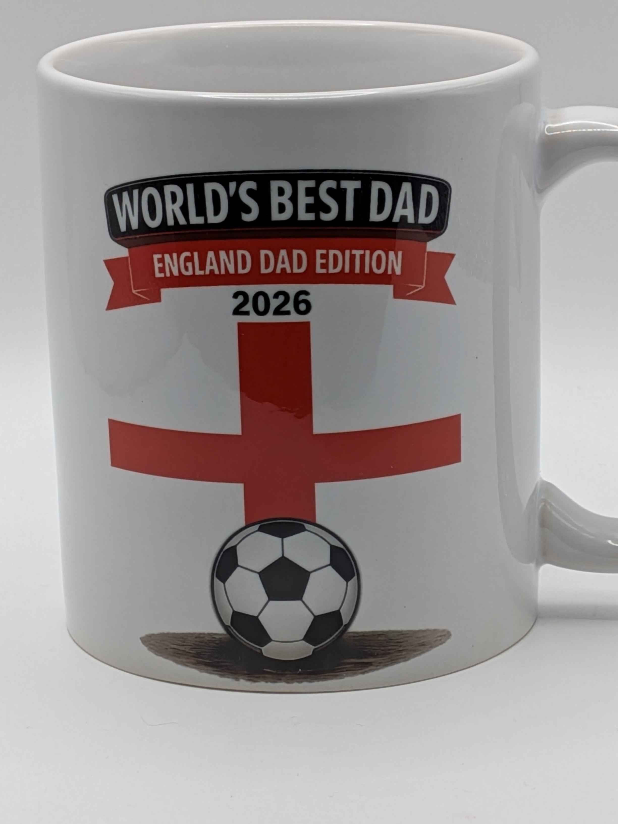 World's Best Dad Mug - England Dad Edition 2026 | Perfect Football Gift for Dads