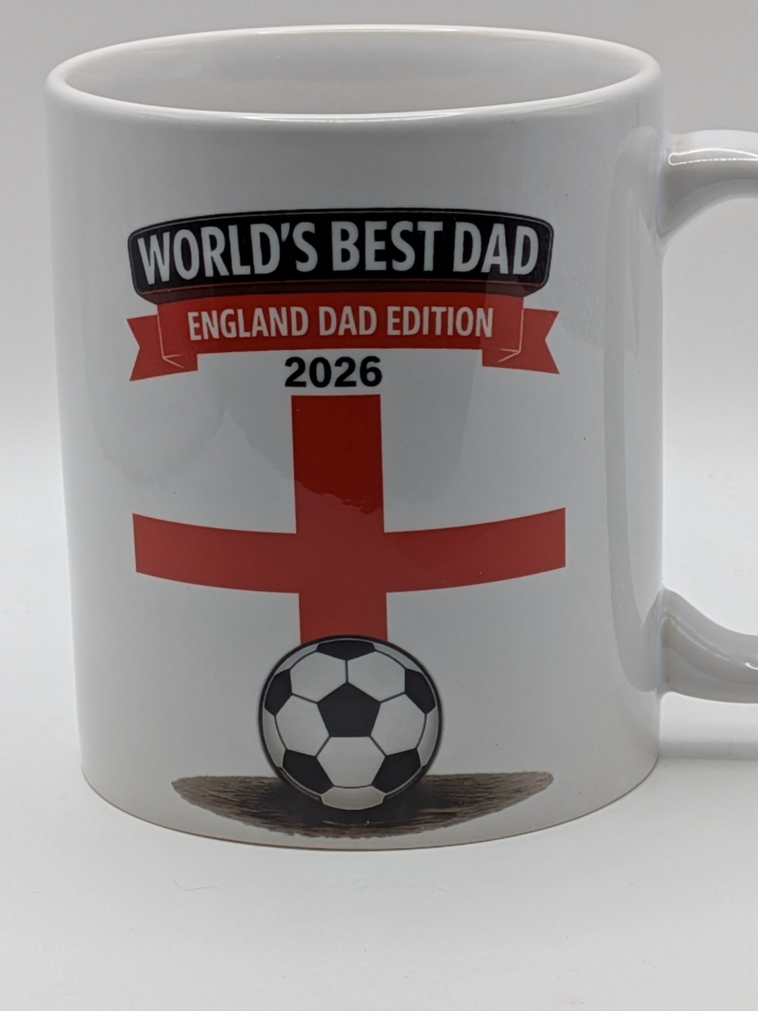 World’s Best Dad Mug | England Dad Edition 2026 | Football Gift for Dads - Wessex Custom Workshop