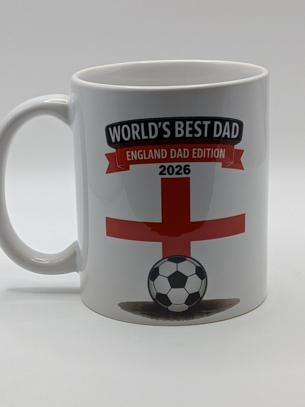 World’s Best Dad Mug | England Dad Edition 2026 | Football Gift for Dads - Wessex Custom Workshop
