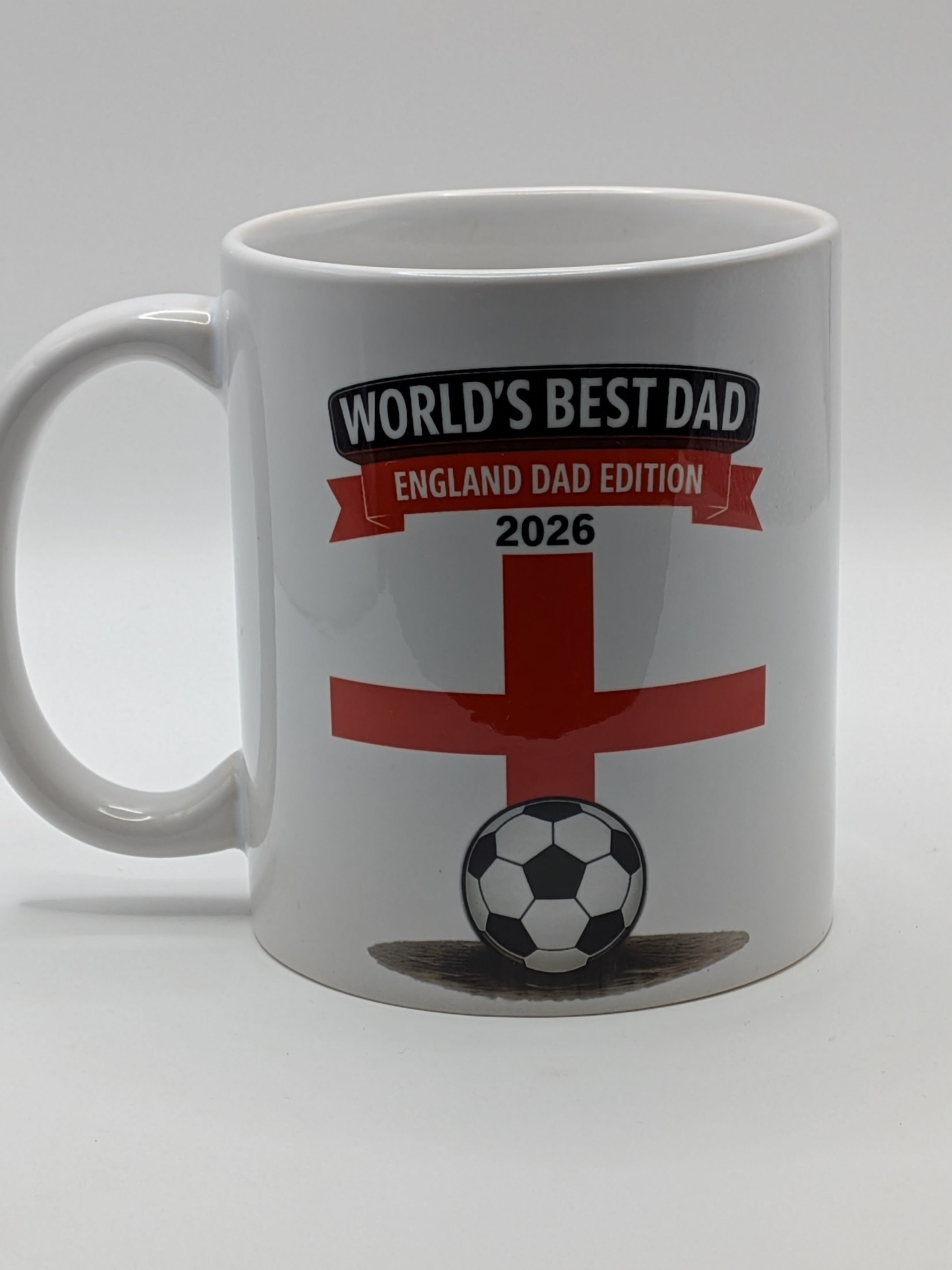World’s Best Dad Mug | England Dad Edition 2026 | Football Gift for Dads - Wessex Custom Workshop