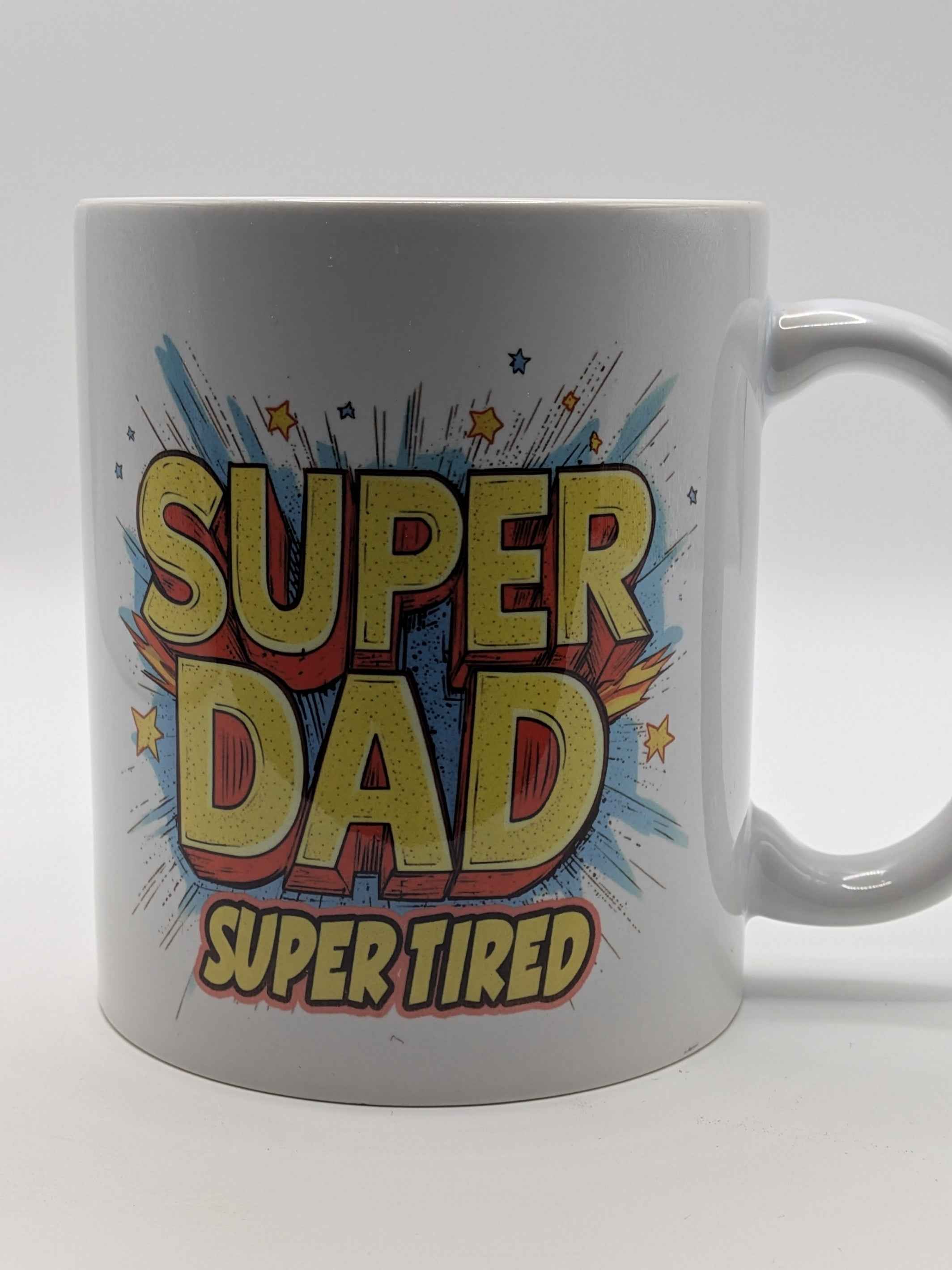 Super Dad Mug - Funny Father's Day Gift with Superhero Dad Design