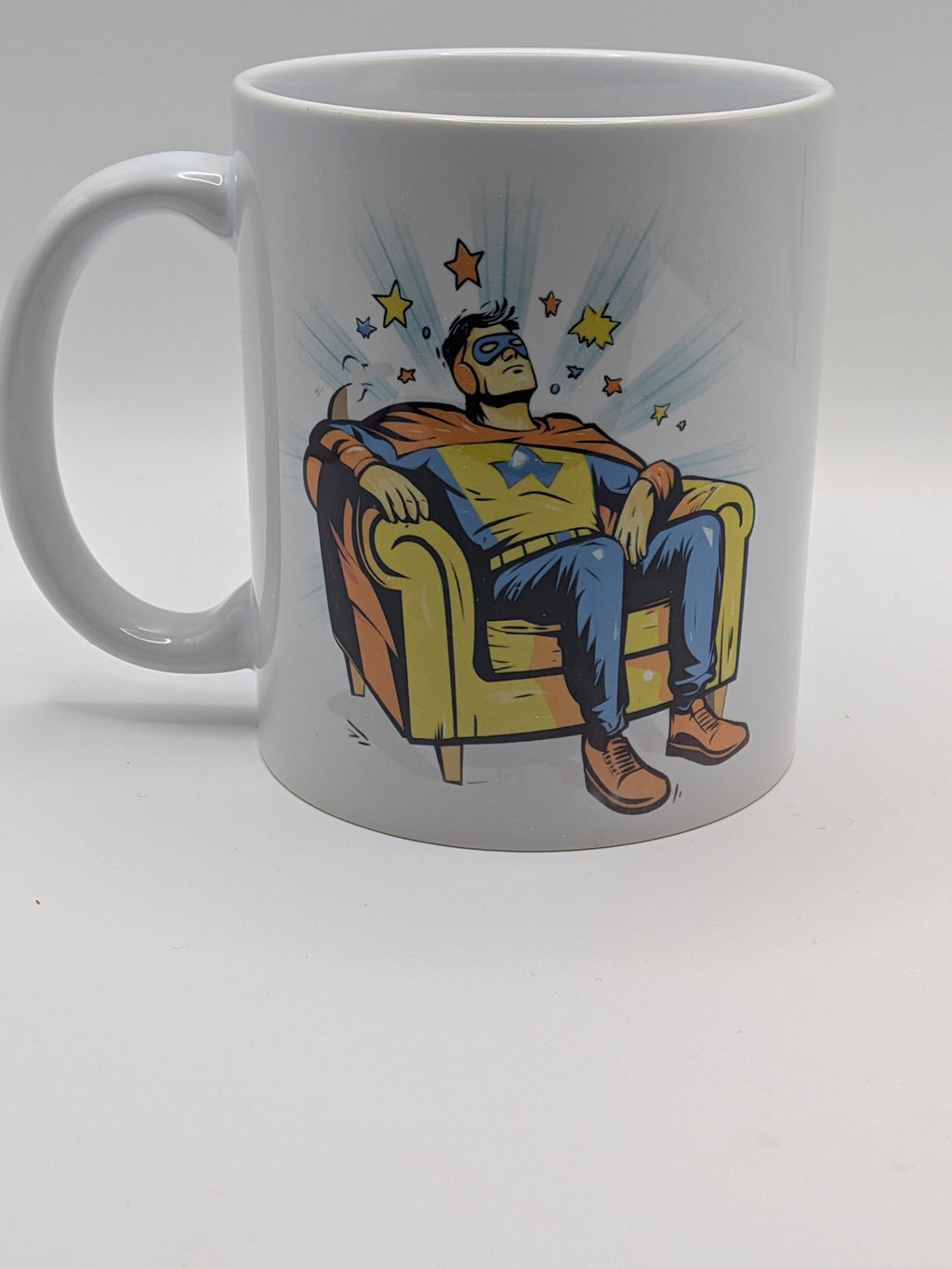 Super Dad Super Tired Mug | Funny Father’s Day Gift | Superhero Dad Design - Wessex Custom Workshop