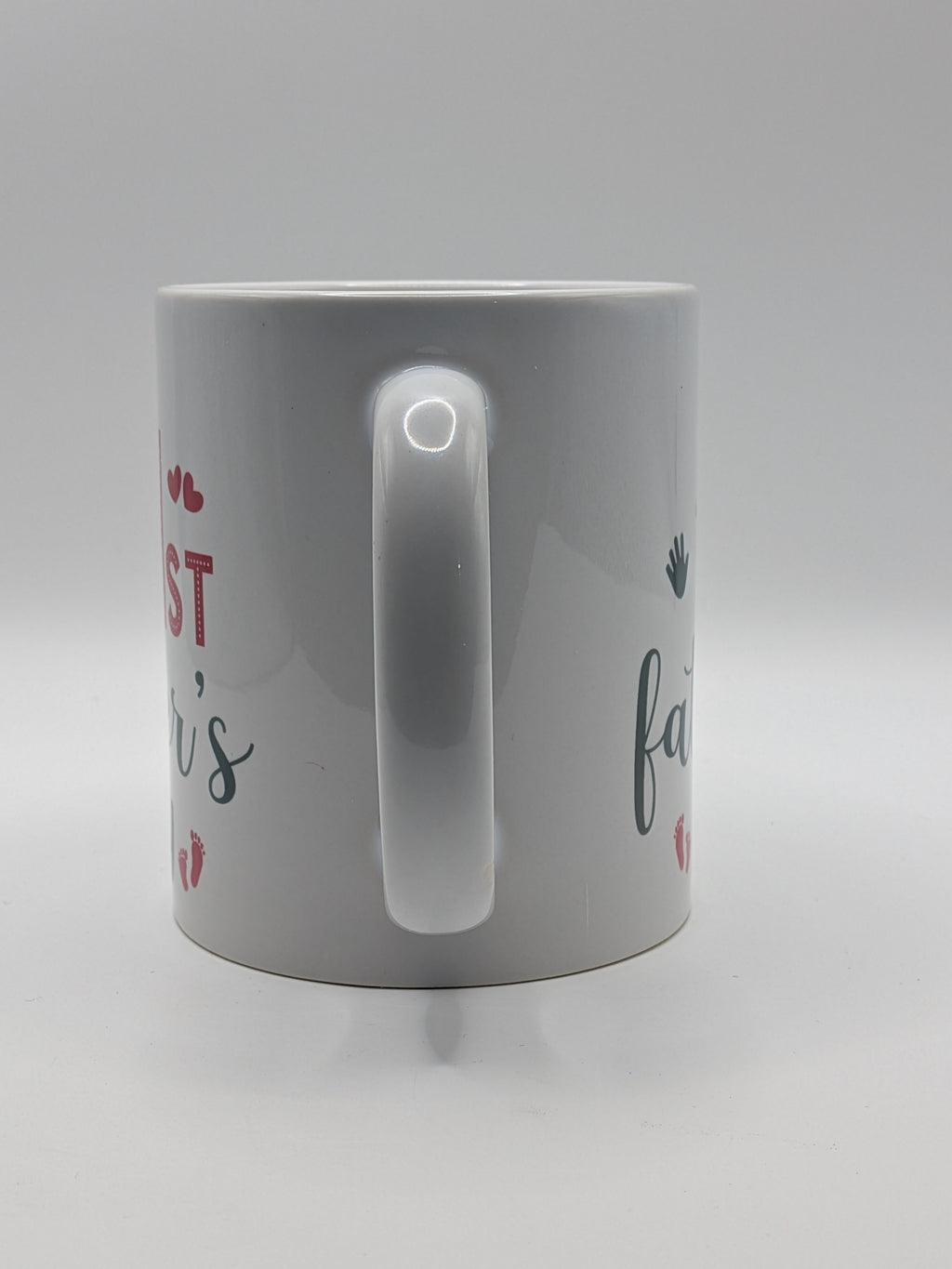 My 1st Father’s Day Mug | New Dad Gift | Baby Handprint & Footprint Design - Wessex Custom Workshop
