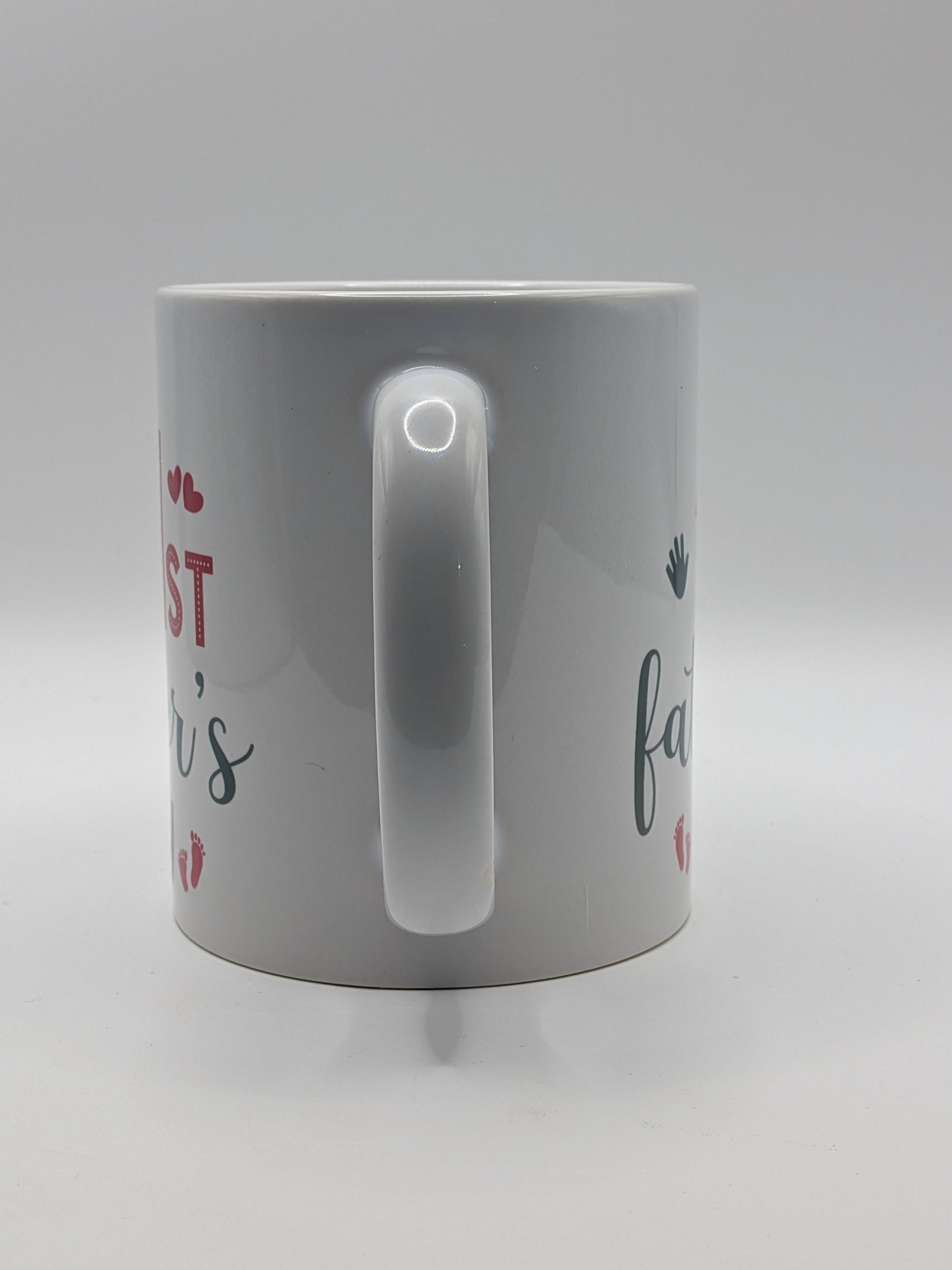 My 1st Father’s Day Mug | New Dad Gift | Baby Handprint & Footprint Design - Wessex Custom Workshop