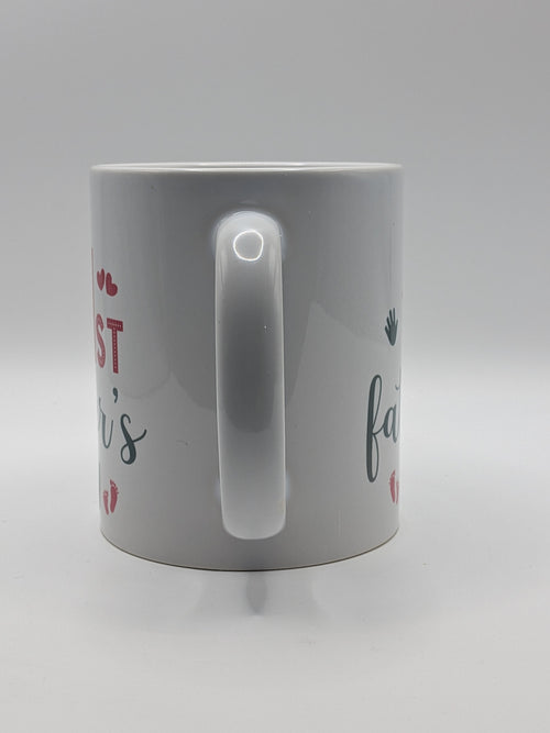 My 1st Father’s Day Mug | New Dad Gift | Baby Handprint & Footprint Design - Wessex Custom Workshop