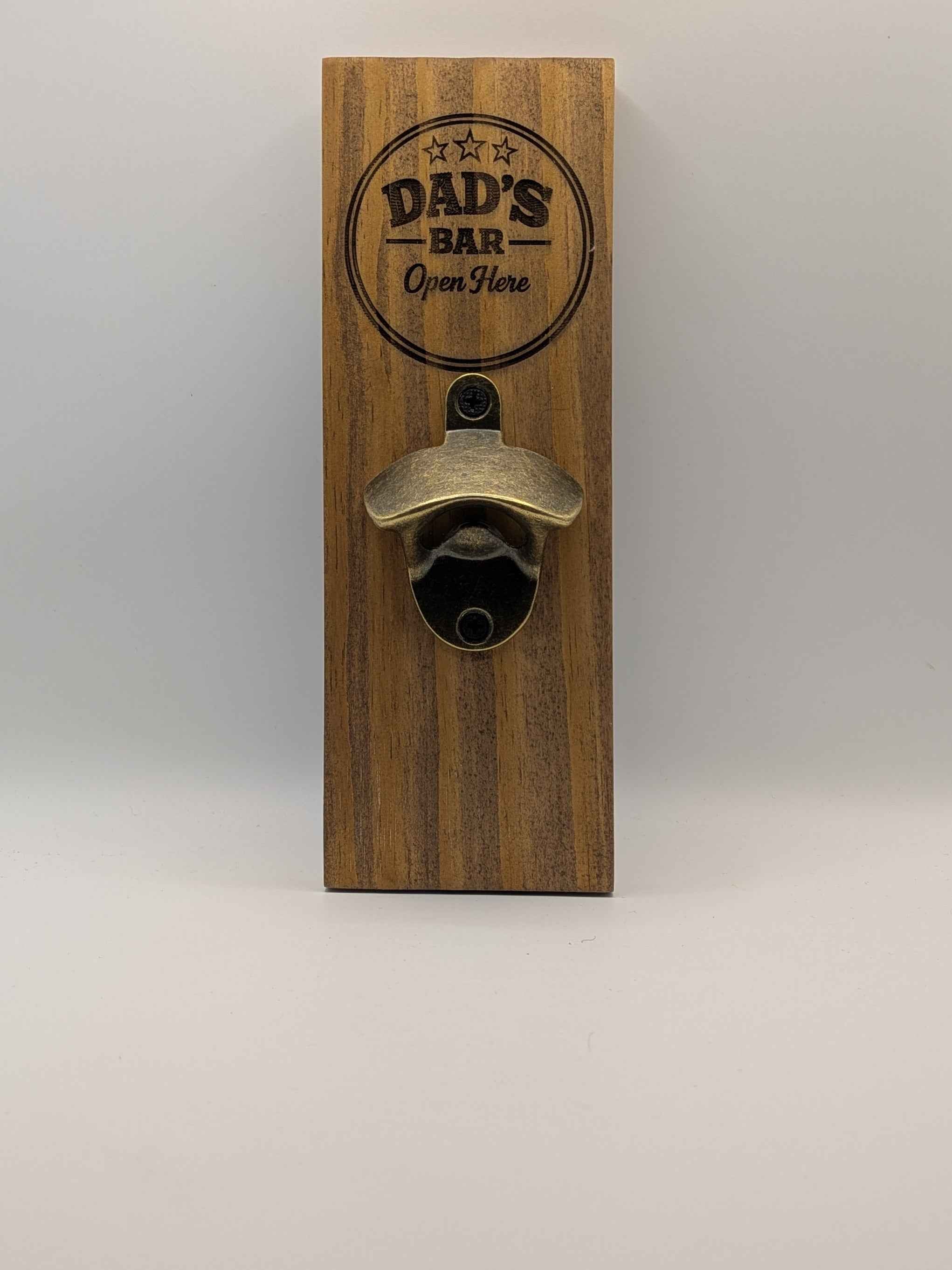 Dad's Wall-Mounted Bottle Opener – Unique Gift Plaque for Father's Day