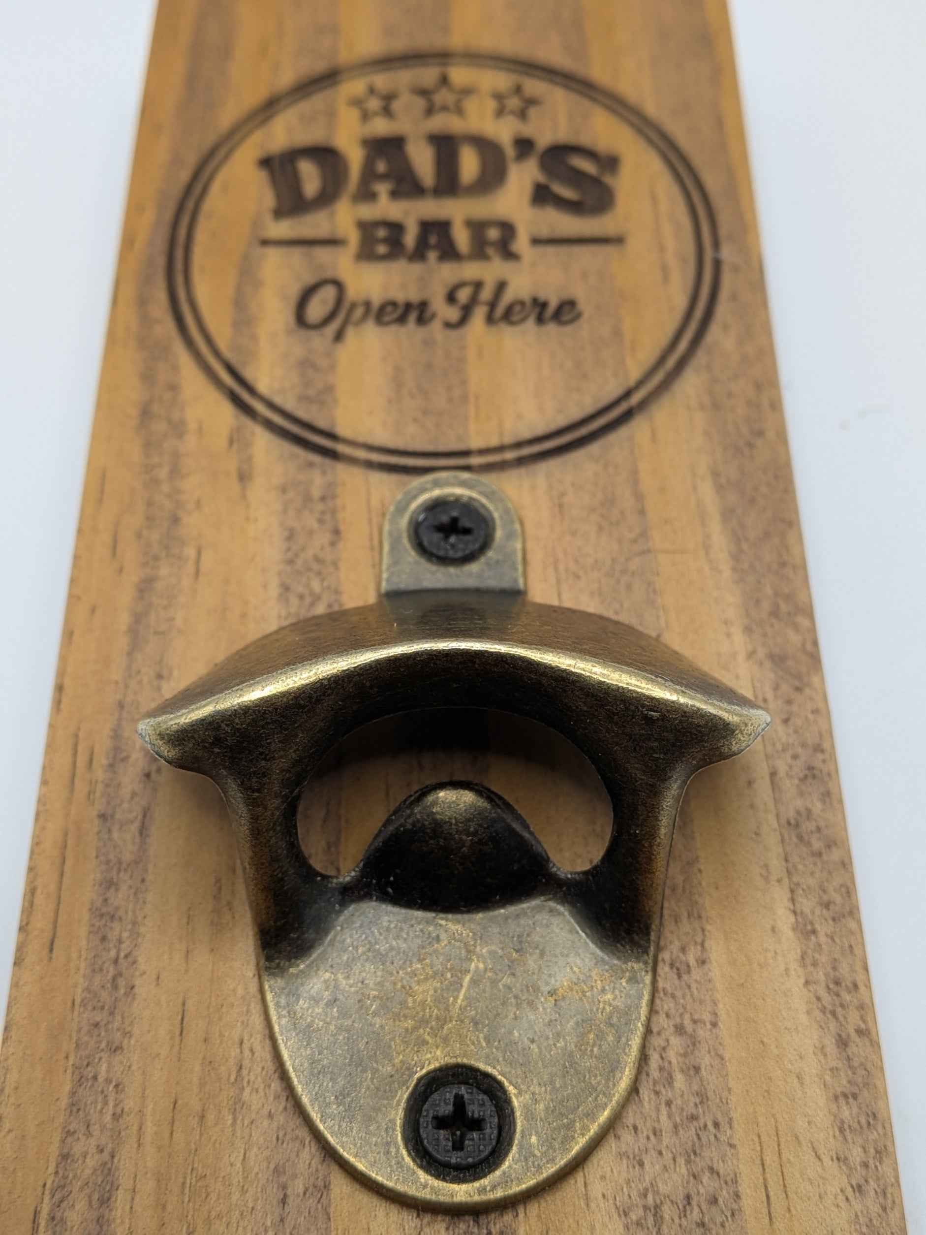 Dad's Wall-Mounted Bottle Opener – Unique Gift Plaque for Father's Day