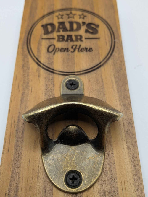 Dad's Wall-Mounted Bottle Opener – Unique Gift Plaque for Father's Day