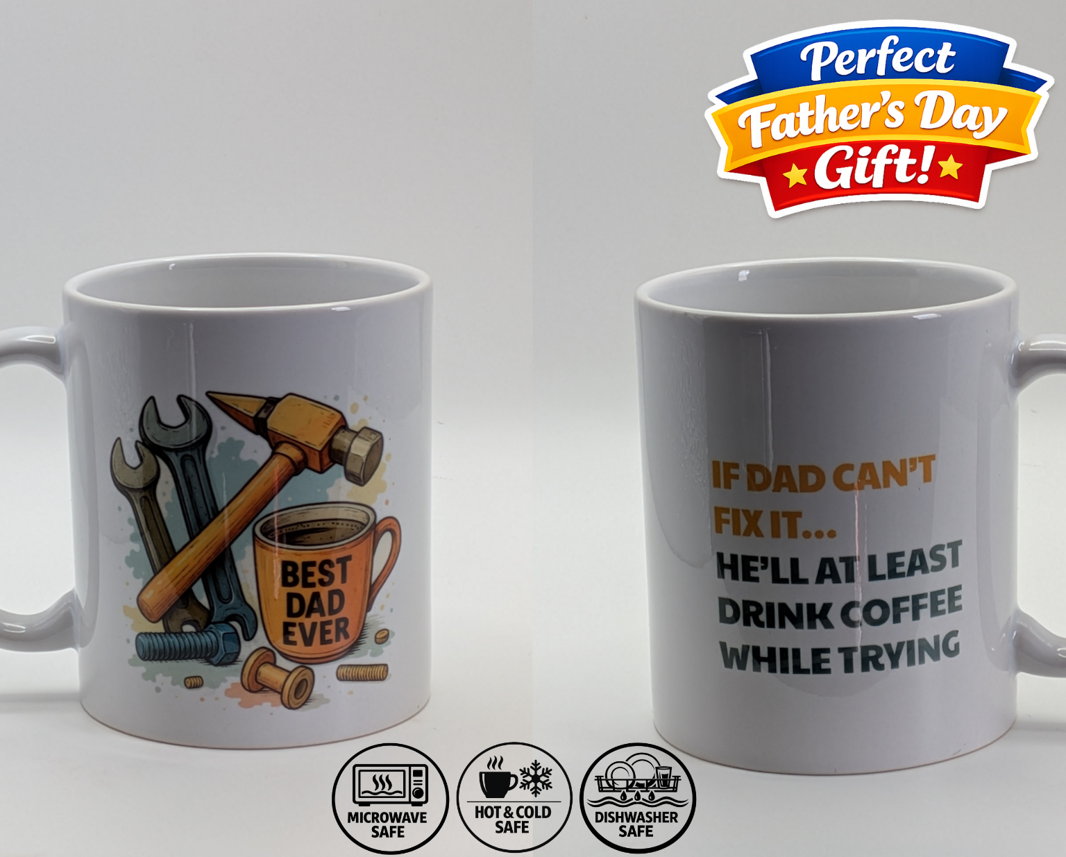 Best Dad Ever Mug - Tool-Themed DIY Father's Day Gift for Dad