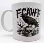 Raven & Skulls Mug – Gothic Dark Art Coffee Cup – Horror Gift